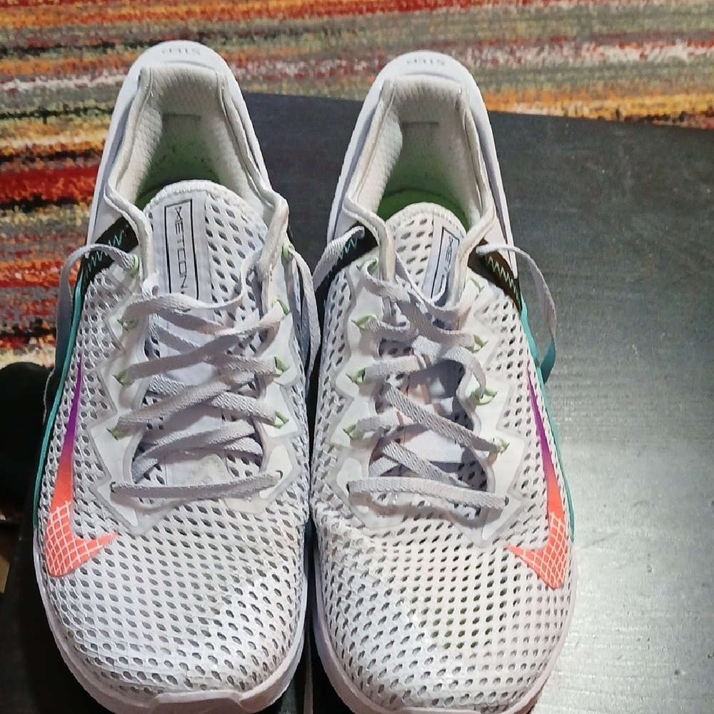 Nike White and Orange Athletic Shoes